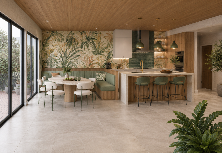 Green kitchen nook — residential upholstery by All Upholstery